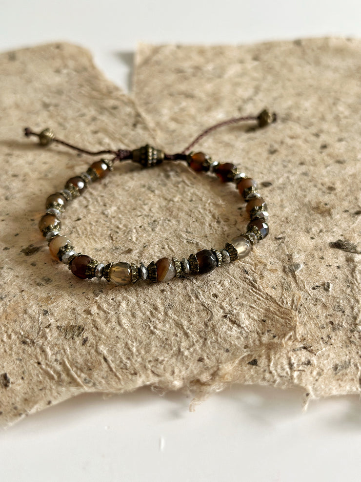 Agate and Hematite Bracelet