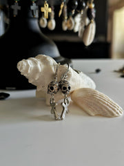 Skull and Cross Earrings Silver