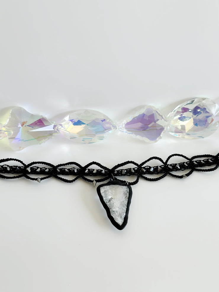 Crystal Arrow Macrame Choker