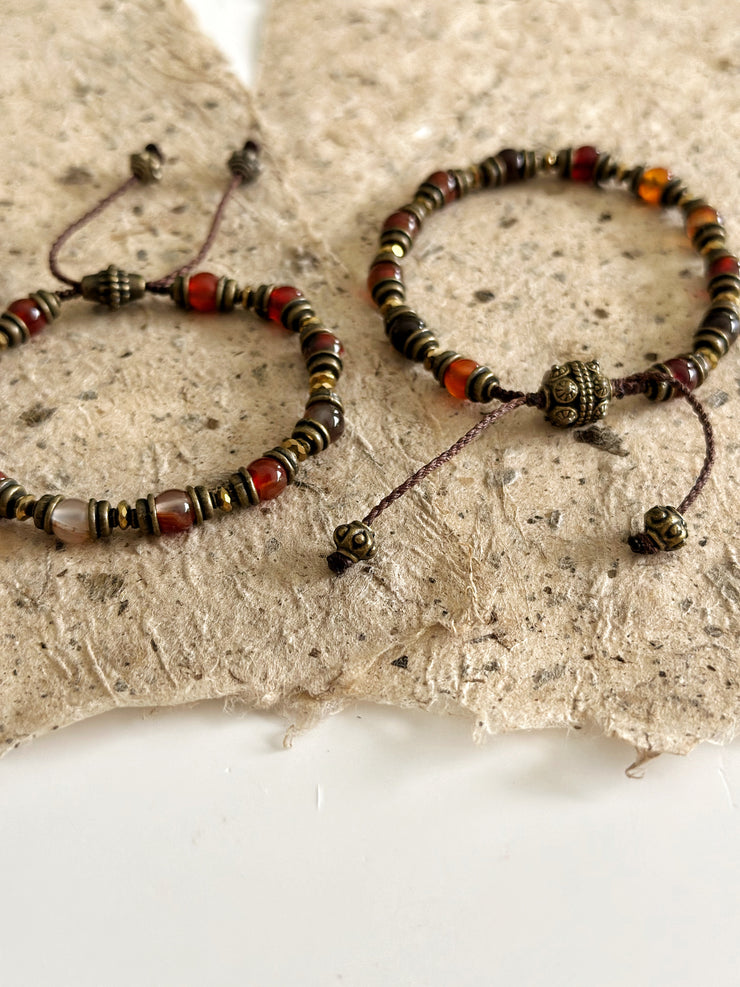 Agate and Hematite Bracelet