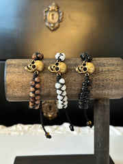 Skull Double Beaded Bracelet