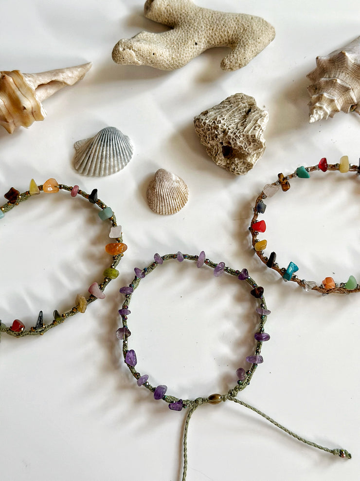 Multi Gemstone Anklet