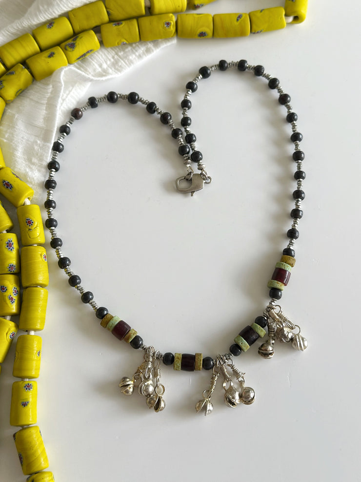 Ethnic Beaded Necklace Bells