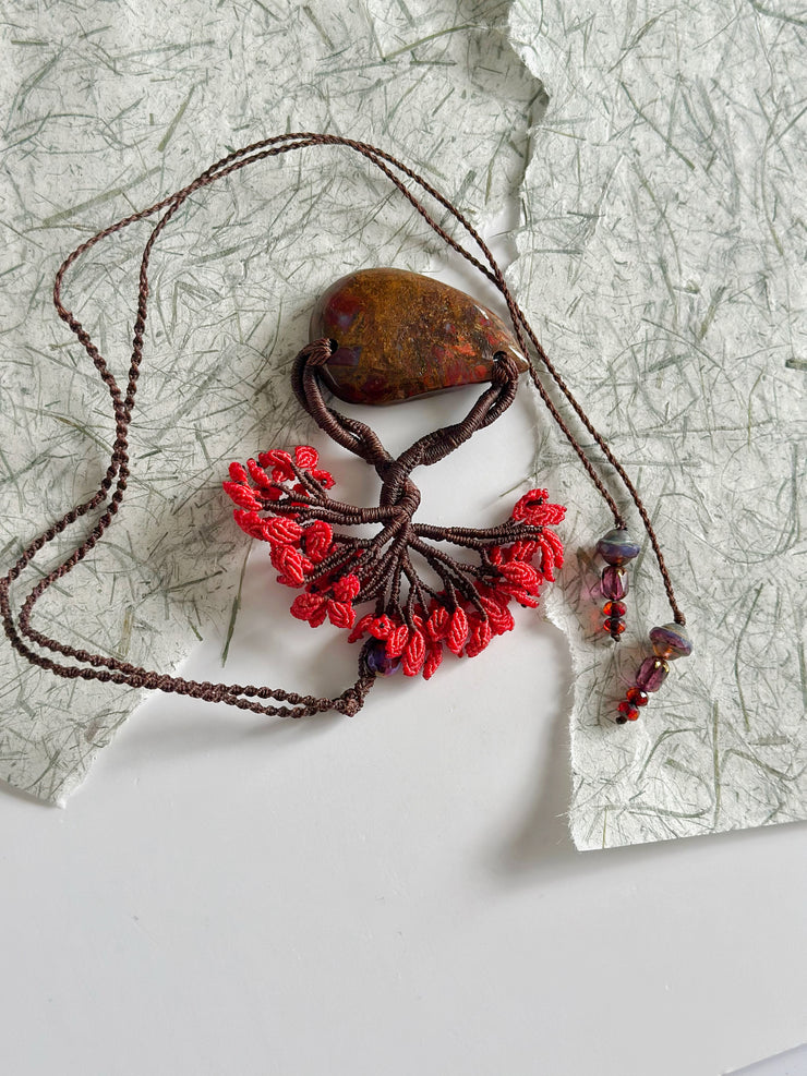 Flamboyan with Golden Red Pietersite