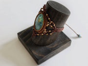 Shattuckite Macrame Cuff