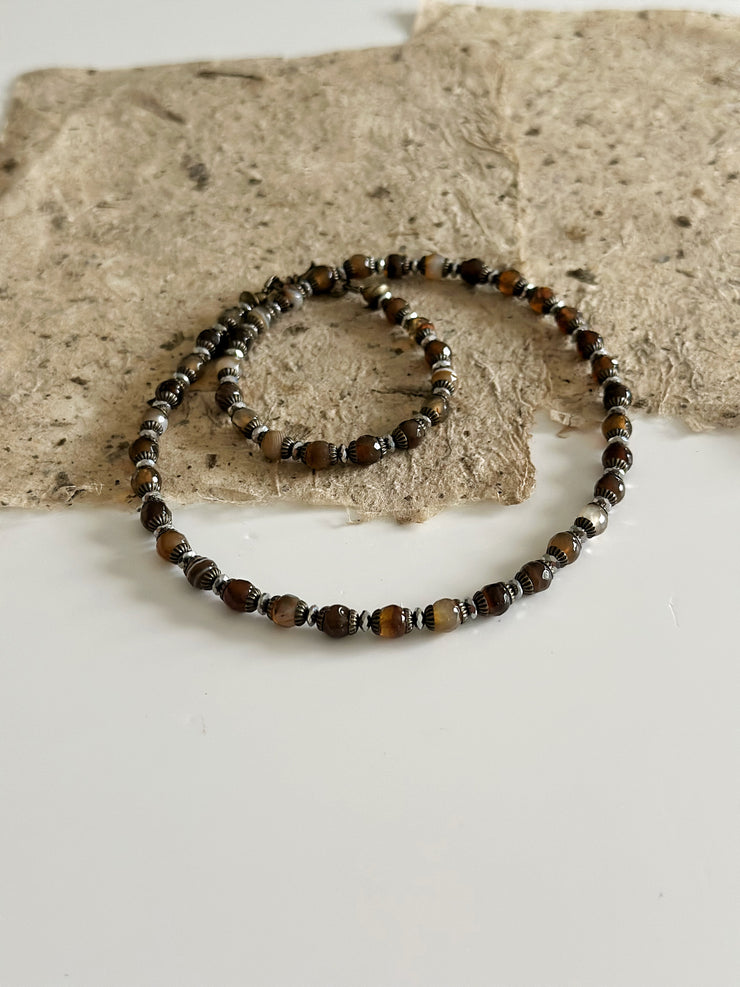 Agate and Hematite Necklace