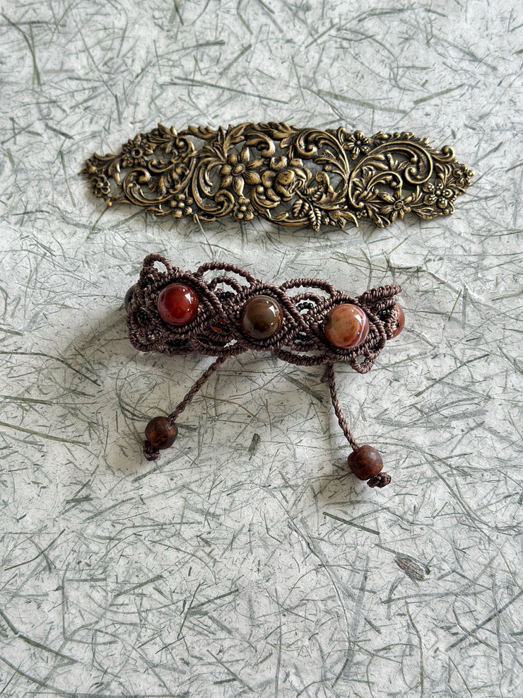 Agate Macrame Bracelet