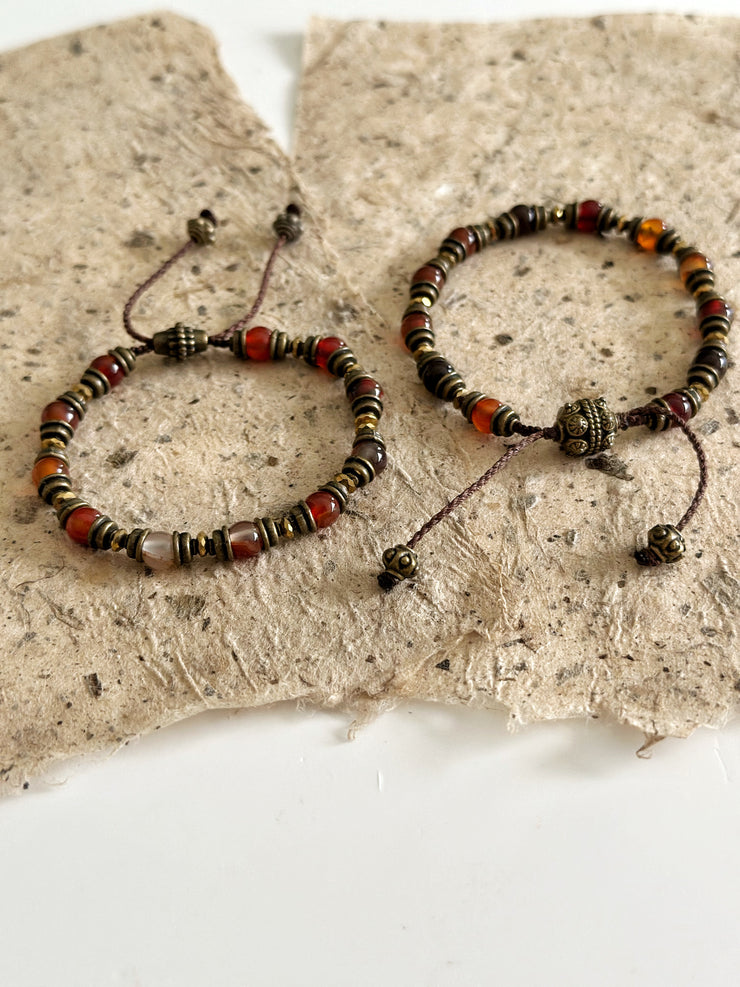 Agate and Hematite Bracelet