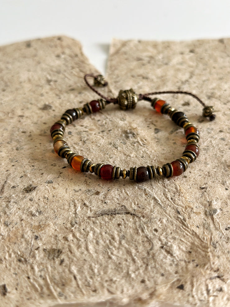 Agate and Hematite Bracelet
