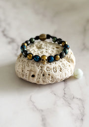 Hematite Skull Bracelet