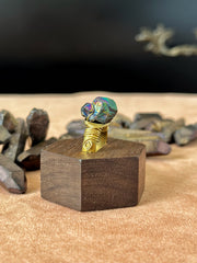 Titanium Quartz Brass Ring