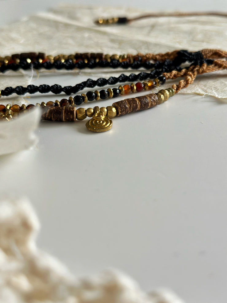Dark Boho Ethnic Layered Necklace