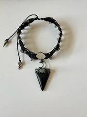 Black Onyx Labradorite Moon Choker