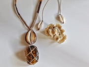 Tigers Eye Macrame Necklace