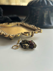 Anitque Bronze Skull and Bone Plug Friendly Earrings