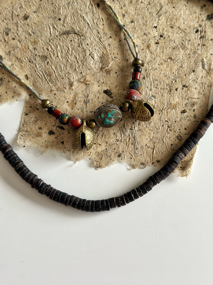 Ethnic Brass Bell Necklace