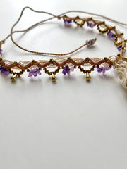 Natural Seashell and Amethyst Choker