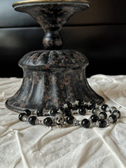 Black Onyx Silver Skull Necklace