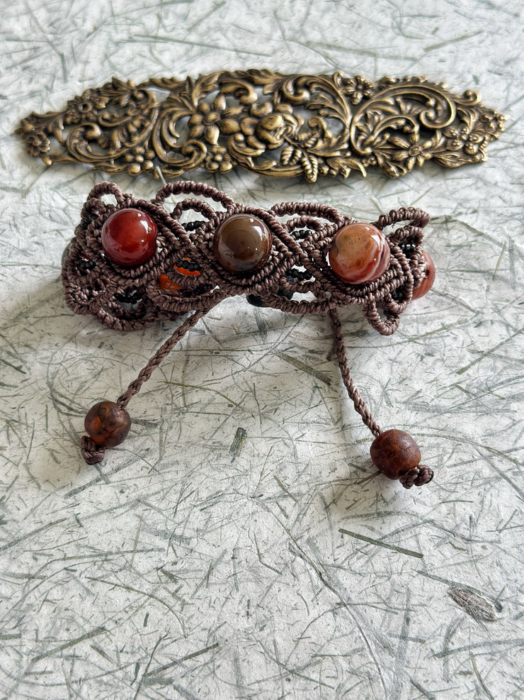 Agate Macrame Bracelet