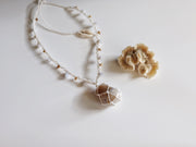 Blue Lace Agate Macrame Necklace