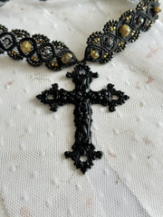 Medieval Gothic Macrame Cross Set