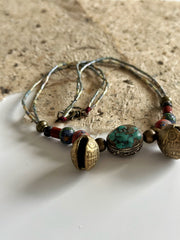 Ethnic Brass Bell Necklace