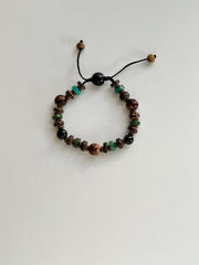 Açaí Seed Turquoise and Coconut Bead Bracelet