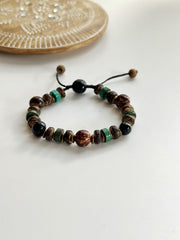 Açaí Seed Turquoise and Coconut Bead Bracelet