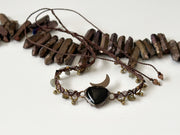 Onyx and Labradorite Headpiece