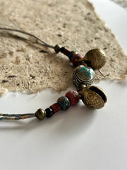 Ethnic Brass Bell Necklace