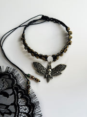 Night Moth Raw Druzy Crystal Choker