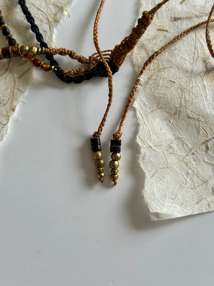 Dark Boho Ethnic Layered Necklace