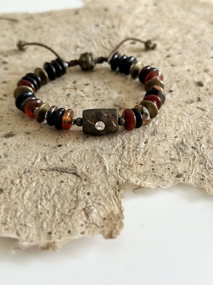Agate and Hematite Bracelet
