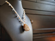 Blue Lace Agate Macrame Necklace