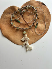 Natural Coral and Green Aventurine Choker
