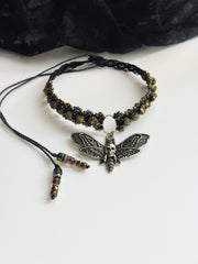 Night Moth Raw Druzy Crystal Choker