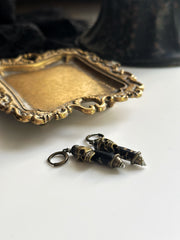 Antique Bronze Skull and Bone Huggies