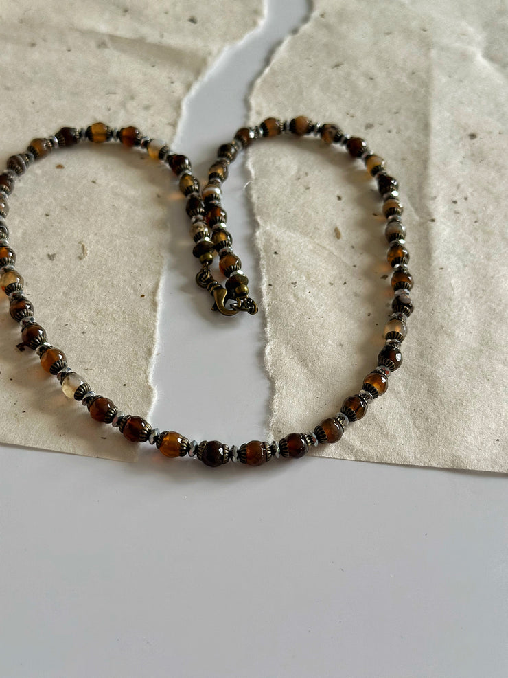 Silver and Agate Necklace