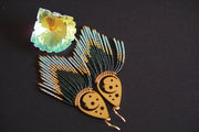 Beaded Luna Fringe Earrings