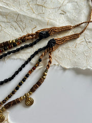 Dark Boho Ethnic Layered Necklace