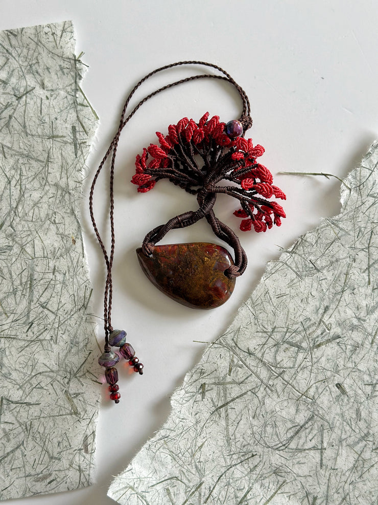 Flamboyan with Golden Red Pietersite