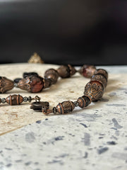 Agate Skull Dagger Necklace