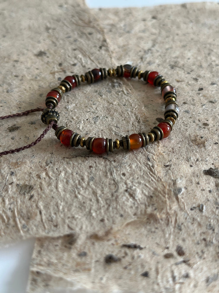 Agate and Hematite Bracelet
