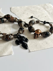 Antique Copper Skull Bracelet