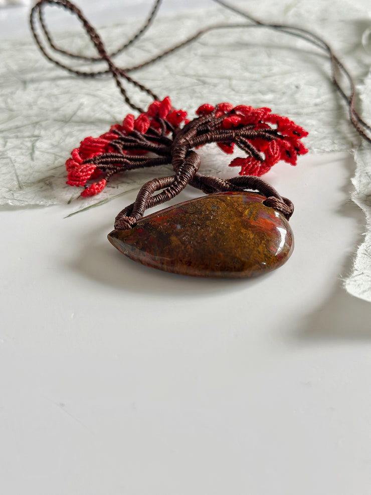 Flamboyan with Golden Red Pietersite