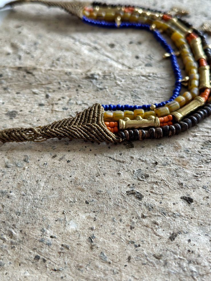 Ethnic Multi Layer Macrame Necklace