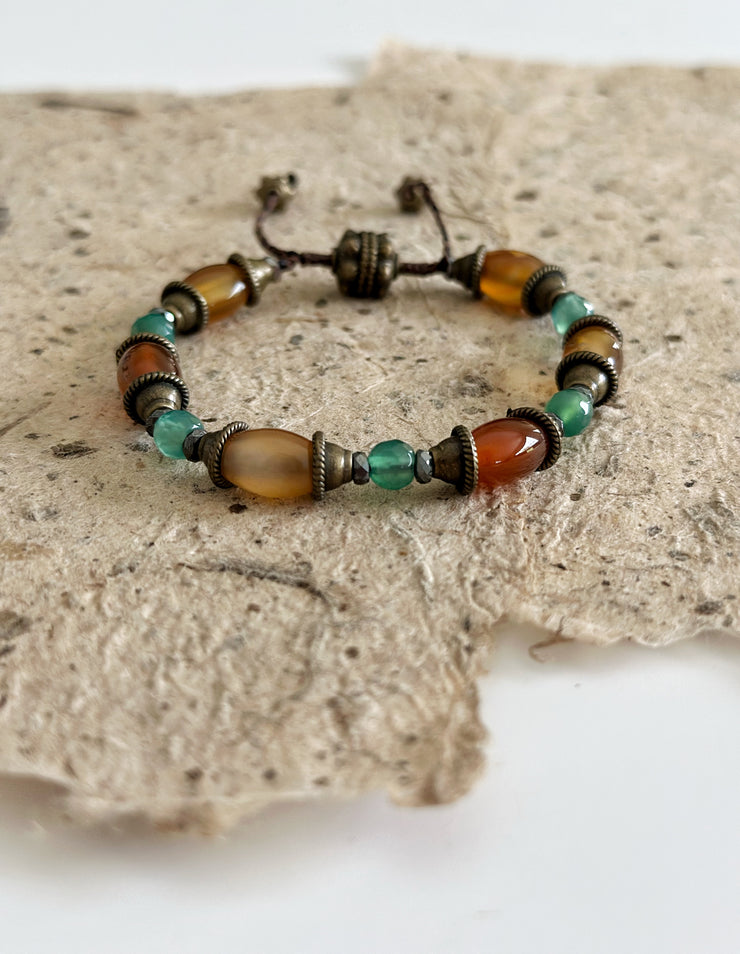 Agate and Hematite Bracelet