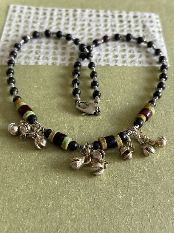 Ethnic Beaded Necklace Bells
