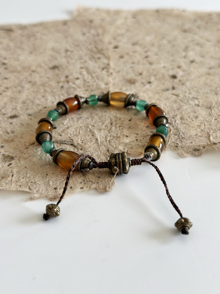 Agate and Hematite Bracelet
