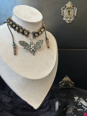 Night Moth Raw Druzy Crystal Choker